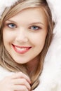 Lovely blond in fur Royalty Free Stock Photo