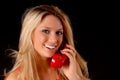 Lovely Blond Girl on telephone Royalty Free Stock Photo