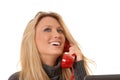 Lovely blond Woman On Telephone Royalty Free Stock Photo