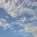 Lovely blue sky with white clouds for a bright day Royalty Free Stock Photo