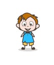 Lovely Boy Laughing Expression - Cute Cartoon Kid Vector