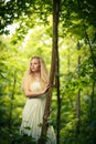 Lovely bride in a forest