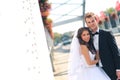Lovely bride and groom Royalty Free Stock Photo