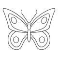 Lovely butterfly icon, outline style