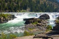 A beautiful waterfall in the summertime