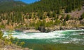 A beautiful waterfall in the summertime