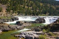 A beautiful waterfall in the summertime