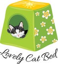 Lovely cat bed Royalty Free Stock Photo