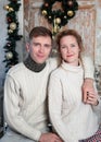 Lovely Christmas couple portrait