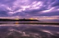 Sandy Hook Beach at sunset Royalty Free Stock Photo