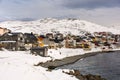 The lovely coastal town and port of Honningsvag, Norway near Nordkapp