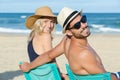 Lovely couple on beach Royalty Free Stock Photo