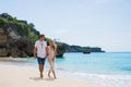Couple enjoying vacation by the ocean Royalty Free Stock Photo