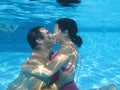 Lovely couple underwater Royalty Free Stock Photo