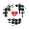 Lovely Craft Hands Halftone Dotted Icon