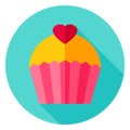 Lovely Cupcake Circle Icon