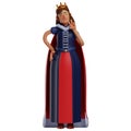 Lovely 3D Queen Cartoon Character showing charming expression