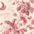 Generative AI:  Damask vintage floral seamless pattern background Royalty Free Stock Photo