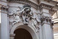 A lovely day of snow in Rome, Italy, 26th February 2018: a beautiful view of Navona Square under the snow Royalty Free Stock Photo