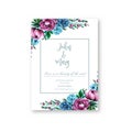 Lovely decorative flowers wedding card template design Royalty Free Stock Photo