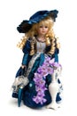 Lovely doll in a blue outfit Royalty Free Stock Photo