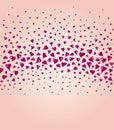 Lovely ecru fashionable background with red hearts Royalty Free Stock Photo