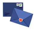 lovely envelopes illustration Royalty Free Stock Photo