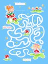 Little fairies and spring maze - Educational game