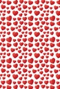 Lovely falling hearts seamless pattern design Royalty Free Stock Photo