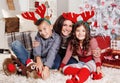 Lovely family at Christmas Royalty Free Stock Photo