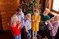 Lovely family clapping hands for child boy