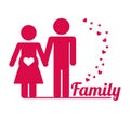 Lovely family couple pregnant poster