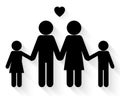 Lovely family icon vector Royalty Free Stock Photo