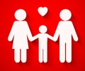 Lovely family icon vector Royalty Free Stock Photo