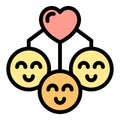 Lovely family icon vector flat Royalty Free Stock Photo