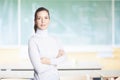 Female teacher in the classroom Royalty Free Stock Photo