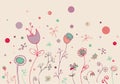 Lovely floral doodle