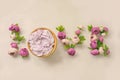 Lovely flower background for newborn baby, concept of newborn ba Royalty Free Stock Photo