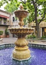 A Lovely Fountain in a Mexican Courtyard Royalty Free Stock Photo