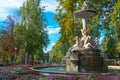 Lovely fountains in the city of Madrid's Retiro park.