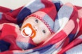Lovely four-months baby with pacifier Royalty Free Stock Photo