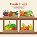 Lovely Fresh fruits background vector design