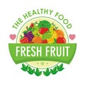 Lovely Fresh fruits Icon vector design