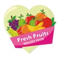 Lovely Fresh fruits Icon vector design