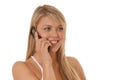 Lovely Girl on Cell Phone Royalty Free Stock Photo