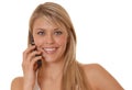 Lovely Girl on Cell Phone Royalty Free Stock Photo