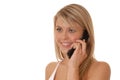 Lovely Girl on Cell Phone Royalty Free Stock Photo