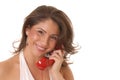 Lovely Girl on Telephone Royalty Free Stock Photo