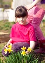 Lovely Girl working in the garden