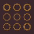 Lovely golden mandala frames